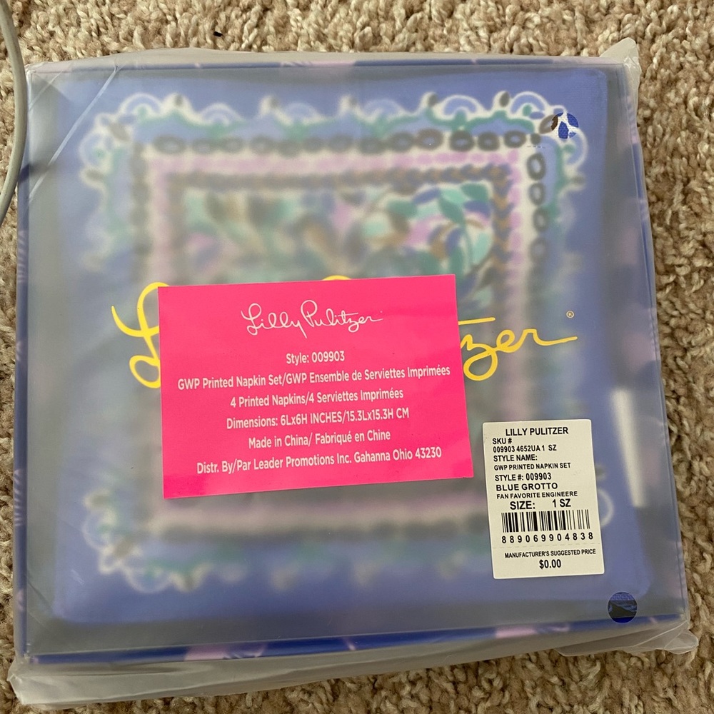 Lilly Pulitzer cocktail napkins